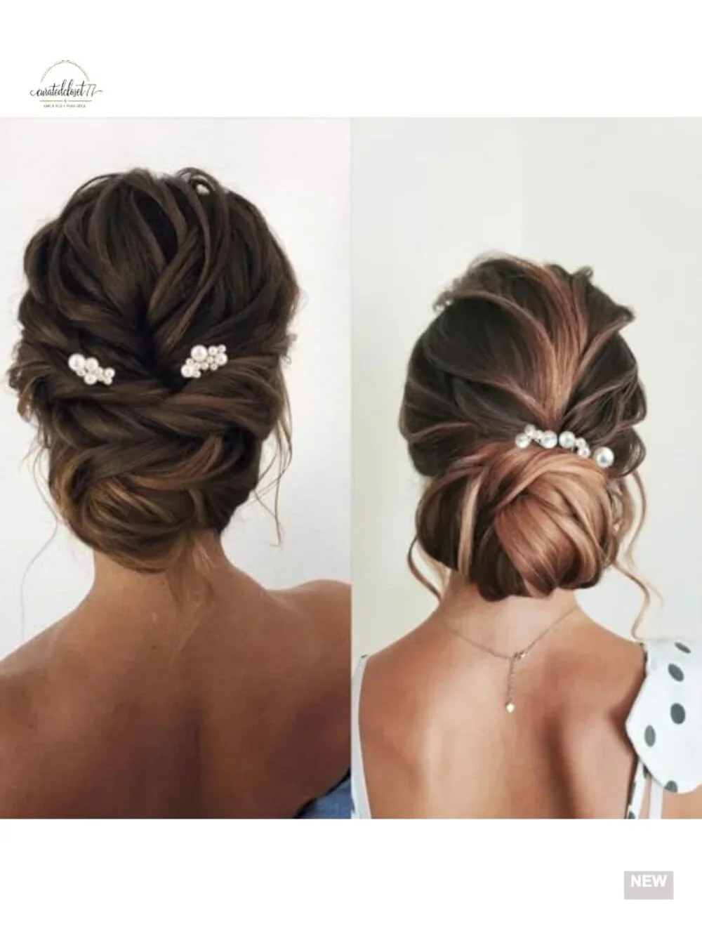 9PCS Gold Wedding Bridal Pearl Hair Pins Clips Vintage Headpiece